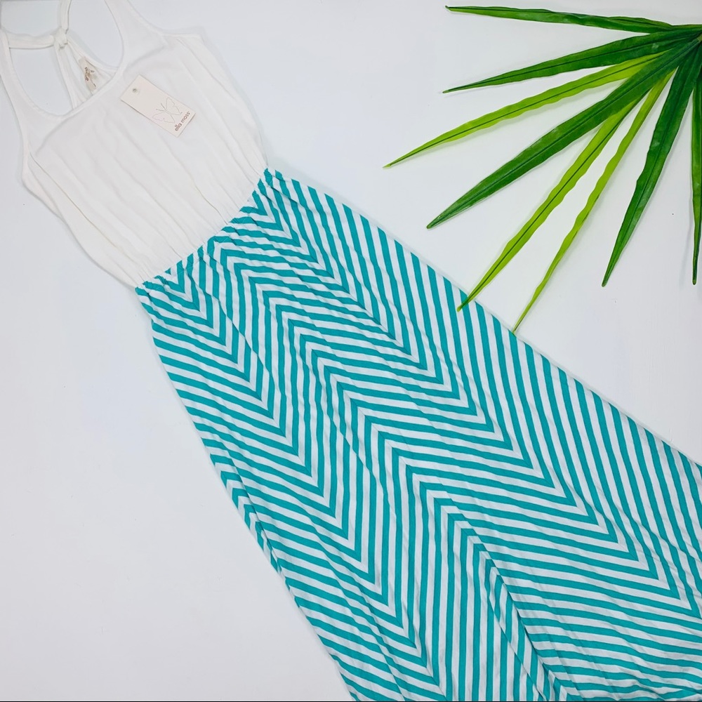 Ella Moss | Lila Stripe Skirt Maxi in Jade - Picture 6 of 8